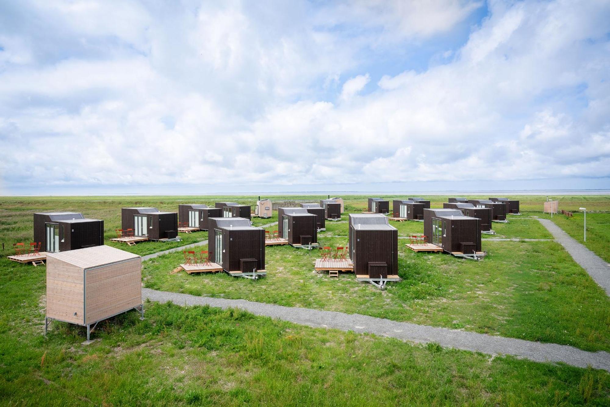 Tiny House Nature 15 Zur Meerseite - Green Tiny Village Harlesiel 卡罗利嫩西尔 外观 照片